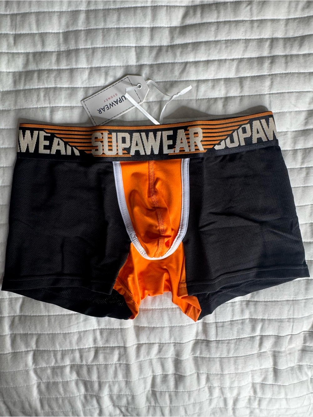 SUPAWEAR Men’s Contrast Black & Orange Boxer Briefs